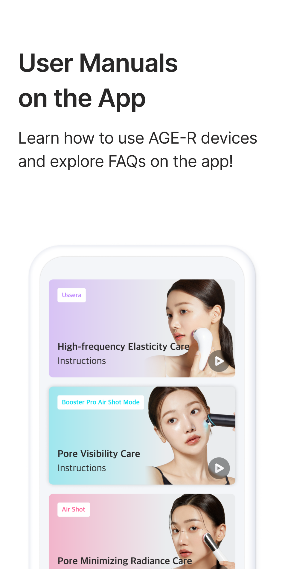 User Manuals on the App